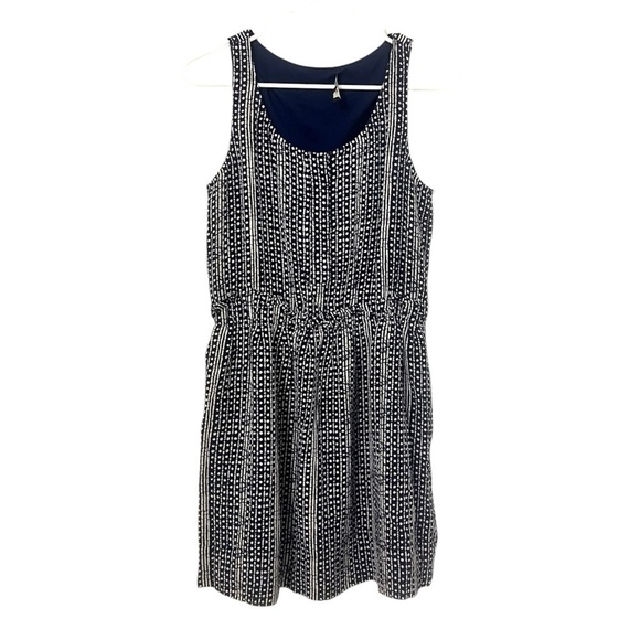 Madewell Dresses & Skirts - 2/$30 Madewell - Navy & Cream Patterned Sleeveless Mini Dress w/ Pockets Size 0